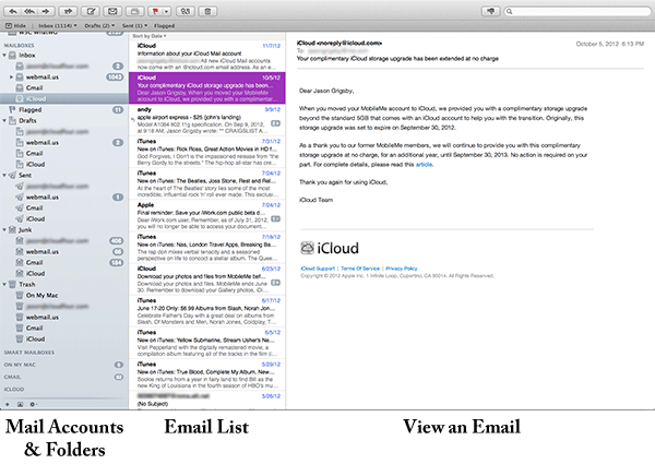 Mail App on Mountain Lion