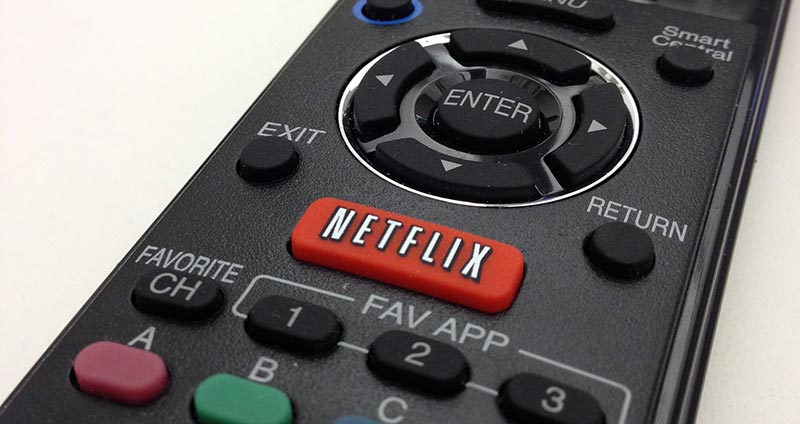 Remote control with Netflix button