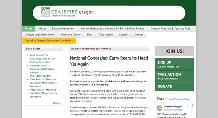 Old Ceasefire Oregon Home Page