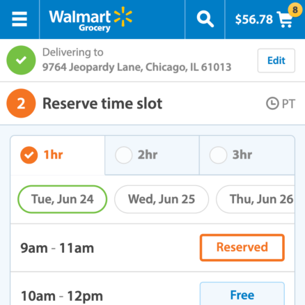 Cloud Four designed a responsive grocery delivery experience for Walmart, complete with scheduling tools