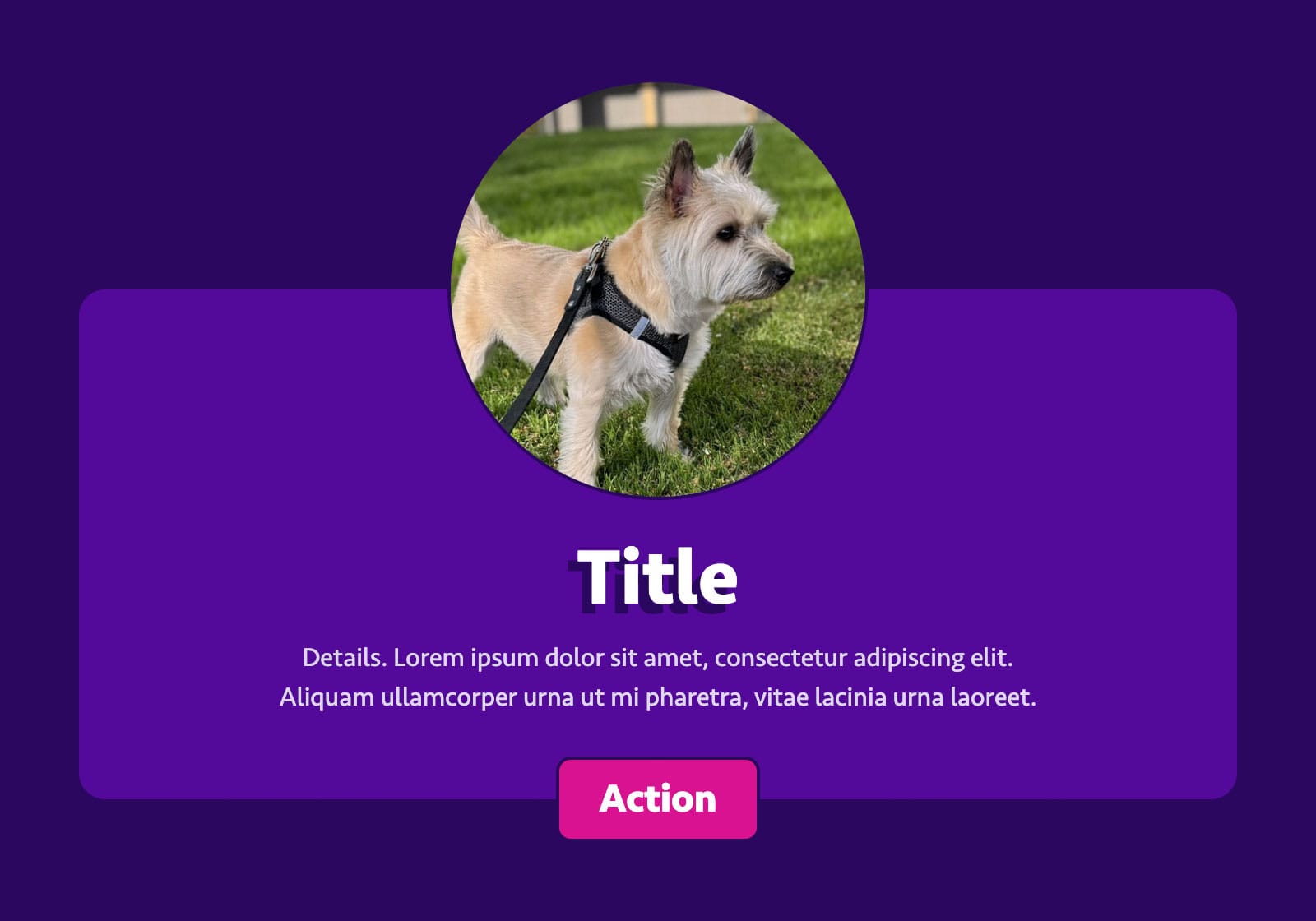 The same content as previous screenshots, but with whitespace between content elements so they no longer touch.