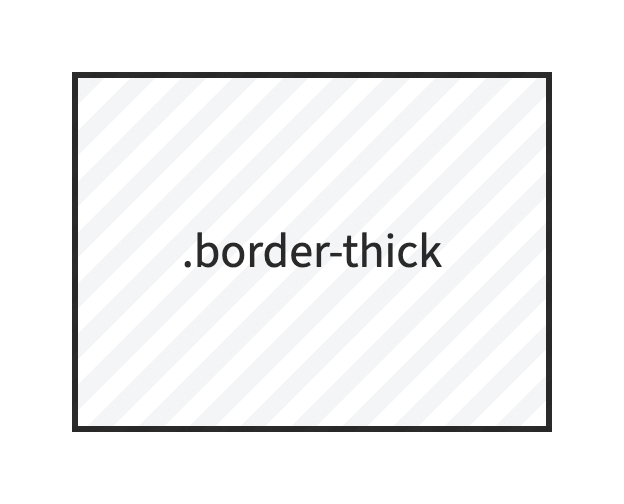 A thick border surrounds the element, but its color competes a bit with the inner text.